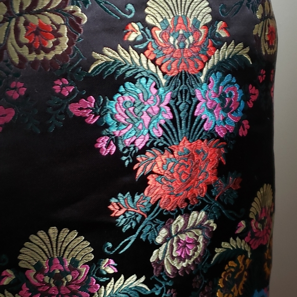 Zara Black Floral Embroidered Mini Dress - Small - Picture 4 of 6